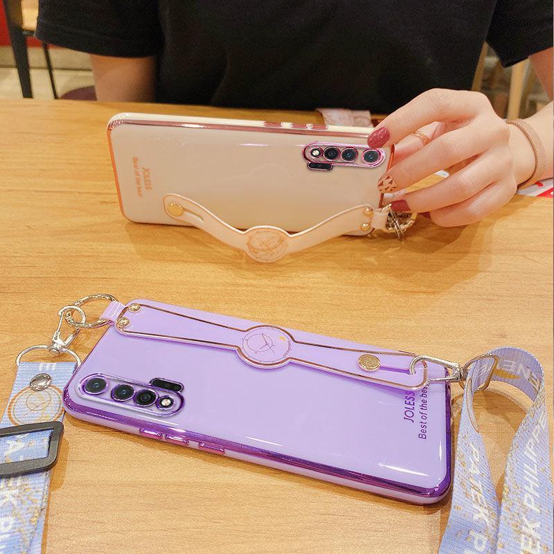 华为nova6手机壳防摔全包nova6se硅胶软壳nova6电镀腕带支架5g版