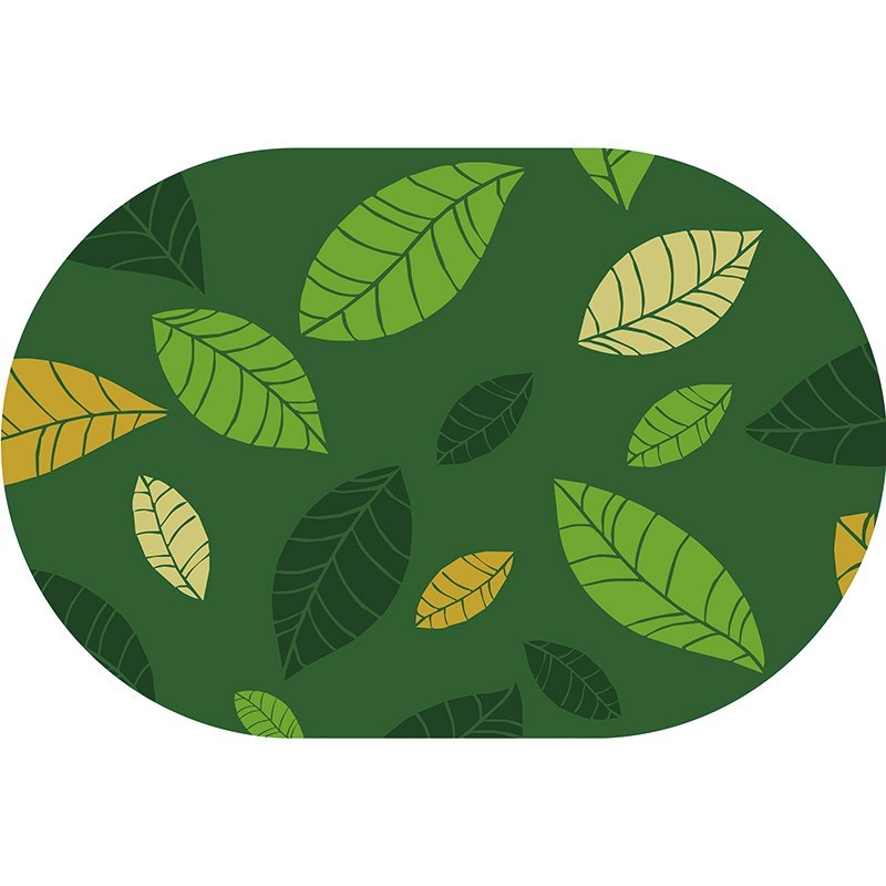 华森葳教学毯 椭圆教学毯（绿叶）
