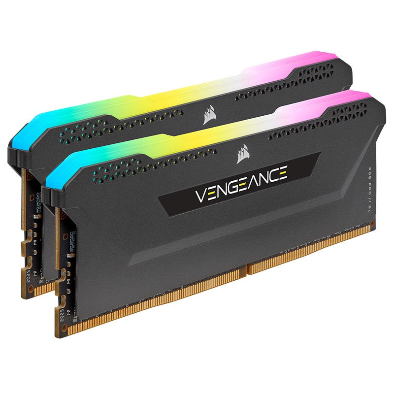 美商海盗船(USCORSAIR)DDR4 3200 32GB(16G×2)套装 台式机内存条 复仇者RGB PRO SL灯条 黑色 电竞玩家款