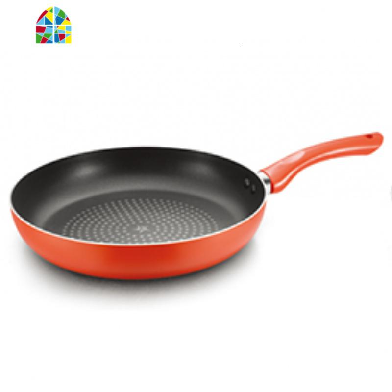 新款平底锅不粘锅煎牛排燃气通用煎锅 28无油烟小锅30cm FENGHOU 26cm无盖(颜色随机)华典钻技