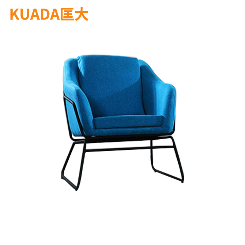 匡大 办公休闲椅洽谈区布艺沙发茶几组合1+1+圆几 KDXXY-JSD04高清大图