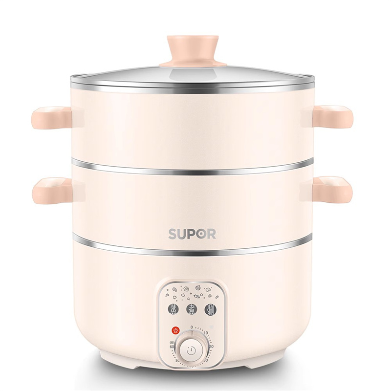 苏泊尔(SUPOR)电蒸锅家用双层蒸格小型蒸煮一体锅多功能8L不粘煎炒锅电火锅ZN26YK18高清大图