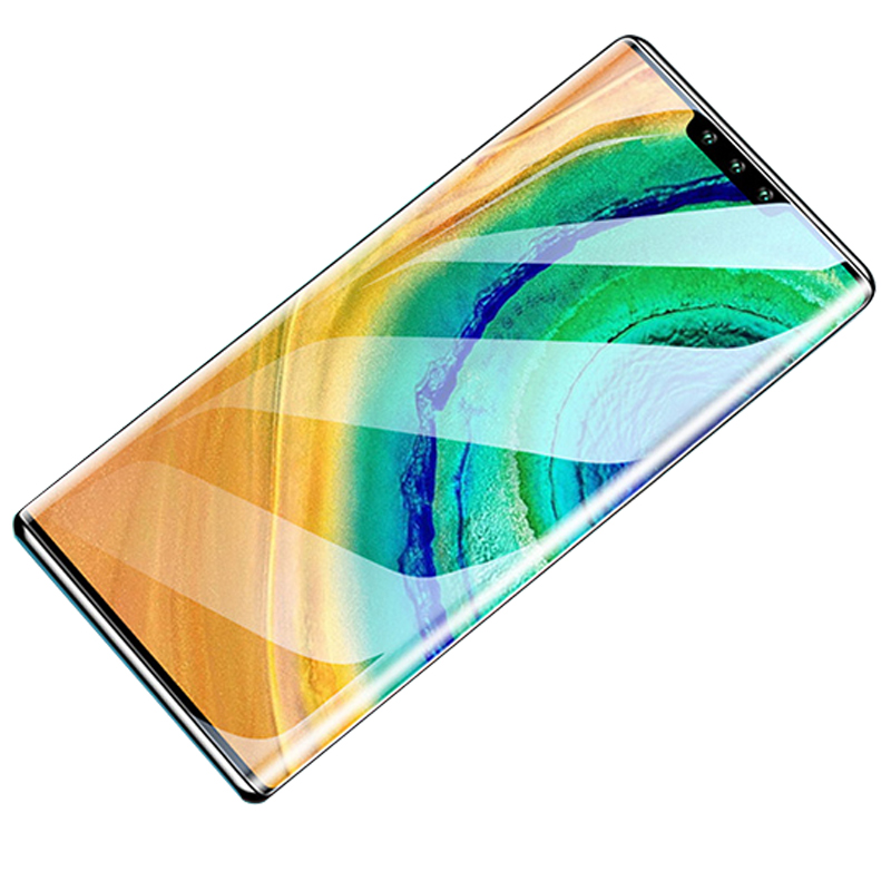 轻万适用华为mate30pro钢化膜全屏曲面mate30Epro5g版高清透明防摔贴膜huawei手机保护膜全玻璃高清大图