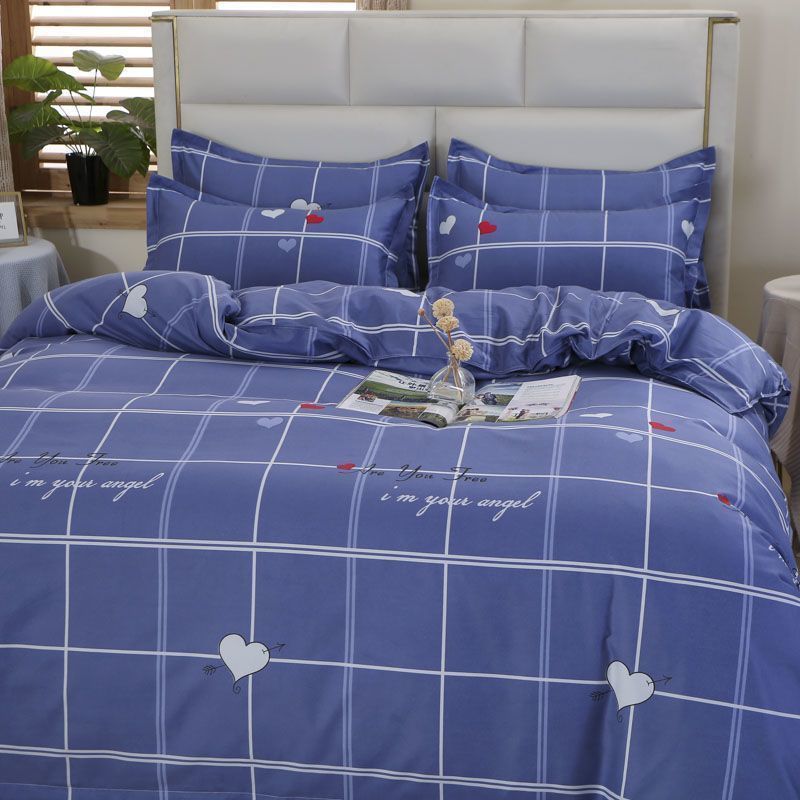 秋冬加厚被套单件150x200x230单人被子罩180x220x240双人被罩_798 180x220cm单被套加厚款 心之恋曲蓝