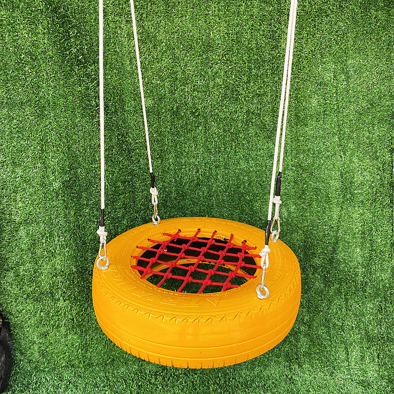 绿色秋千小轮胎 秋千玩具幼儿园彩色橡胶烤漆轮胎儿童户外感统训练