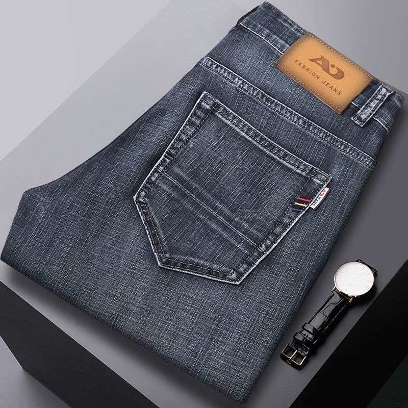 老爷车(laoyeche)秋冬季款男裤直筒牛仔裤 男商务青年大码弹力男装长裤子男士牛仔裤图片