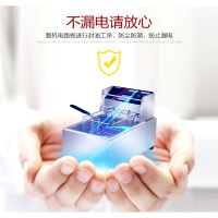 油炸锅商用电炸炉燃气薯塔机炸薯条油条油炸机煤气加厚电炸锅商用 升级整机加厚双缸（配带盖子炸蓝）
