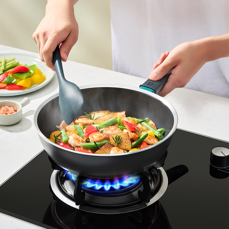 双立人(ZWILLING)不粘锅炒菜锅有钛0氟平底煎锅电磁炉通用Now Plus烹饪锅具 [有钛0氟]不粘煎炒锅 28c