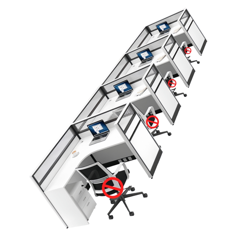 景冠达屏风工位四人位张高清大图