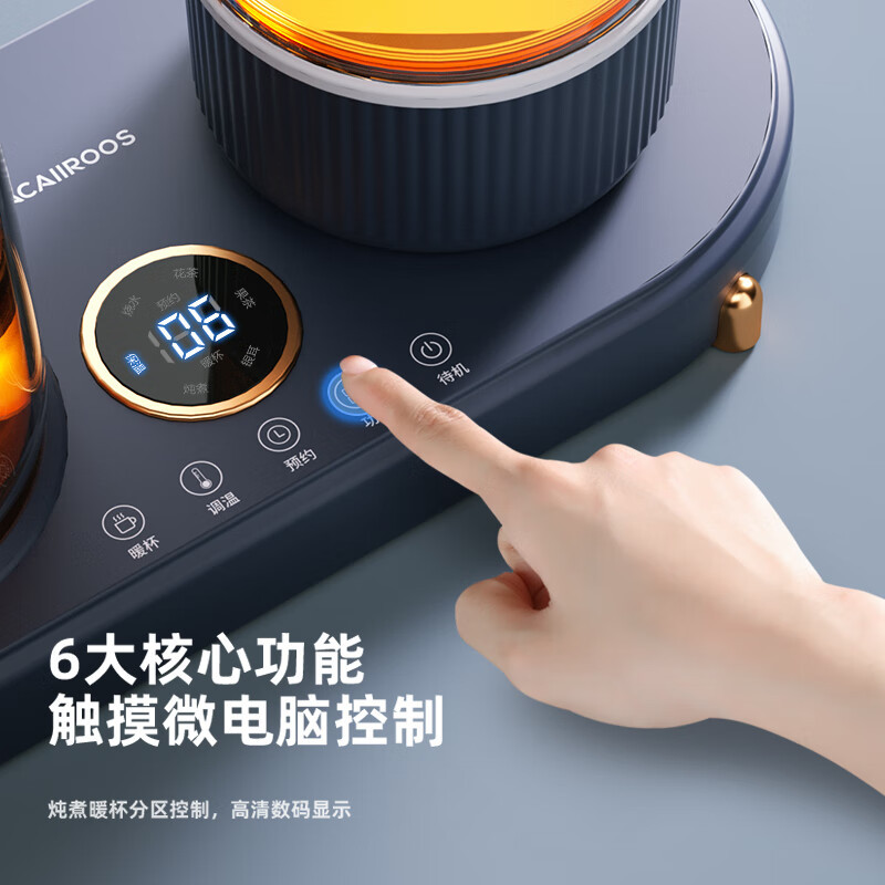 迈卡罗养生壶套装600ml多功能高硼硅玻璃壶身可预约调温MC-YS06B高清大图
