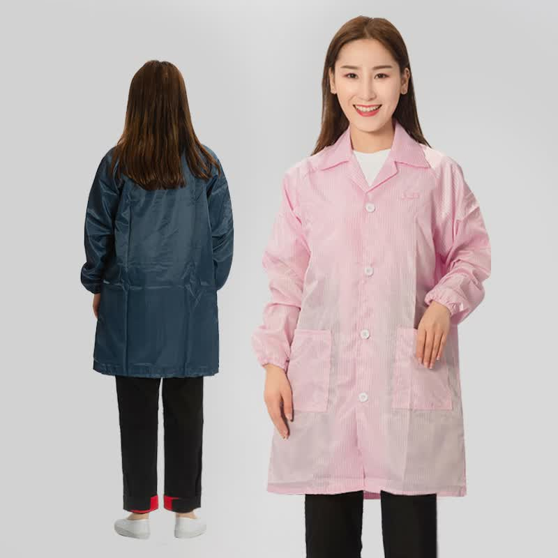 酷博睿(coobery)8150系列 防静电大褂衣净化服洁净服无尘服 防静电工作防尘服 白色大褂 XXL高清大图