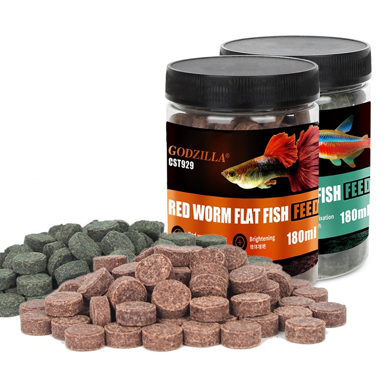 小型鱼贴片鱼食孔雀鱼饲料热带鱼红绿灯科凤尾斗鱼幼鱼苗粮食颗粒高清大图