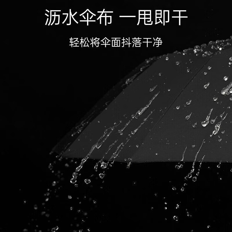 天堂伞38017E三折黑胶自动伞高清大图