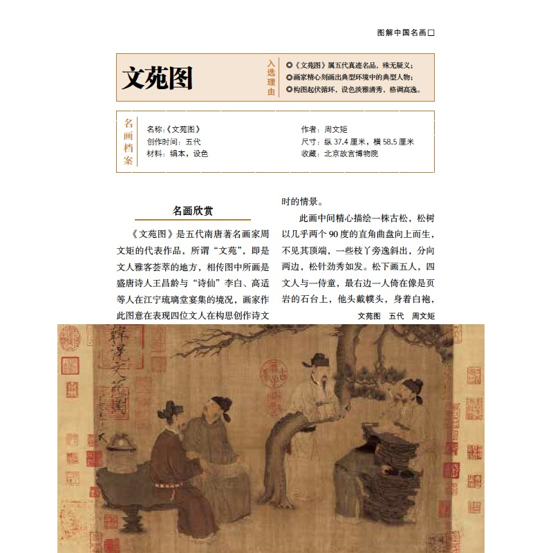 [正版]图解中国名画书籍名画赏析文化艺术读物名画档案画家简介小传绘画知识创作技巧画外音绘画赏析国画手绘画册画集美术书籍高清大图