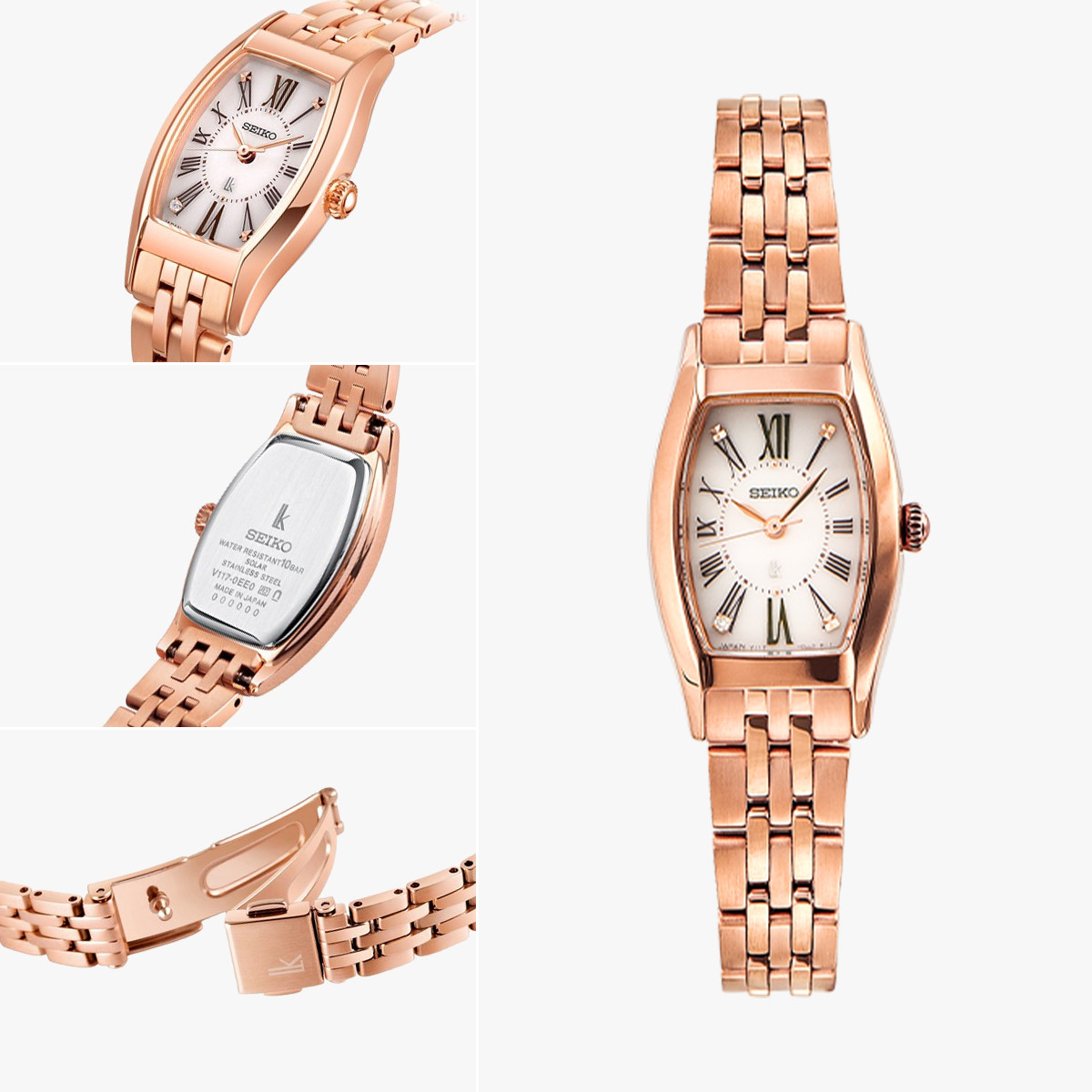 SEIKO精工手表Lukia系列太阳能石英女士腕表高清大图