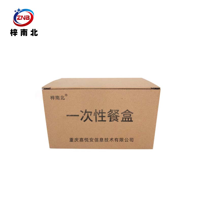 梓南北 一次性方形餐盒 300套/箱 1000ml双格 箱高清大图