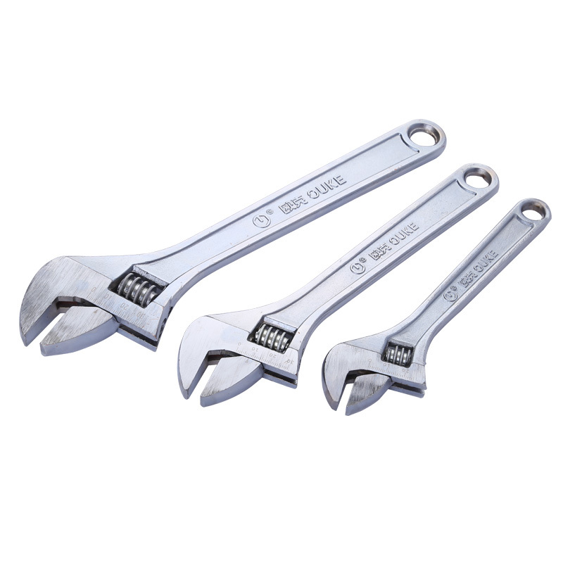 欧克ouke镀铬活动扳手活扳手活口扳手15英寸375mmok6951视频