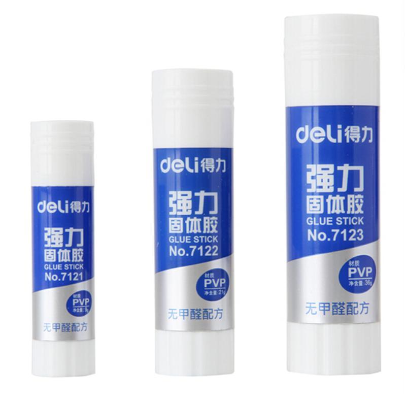 得力7122固体胶棒PVP胶棒无甲醛粘性好21g12支/盒办公文具