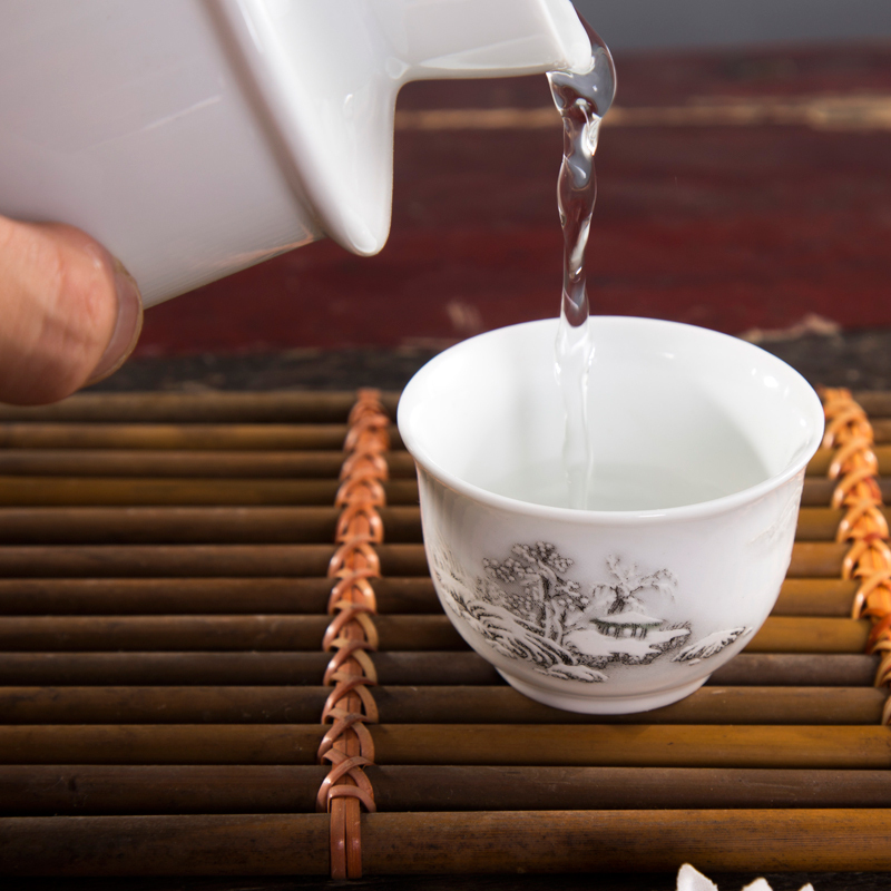 景德镇陶瓷暖酒具烫酒器热酒器温酒壶黄酒白酒小杯子家用半斤套装（请先与客服确认再）