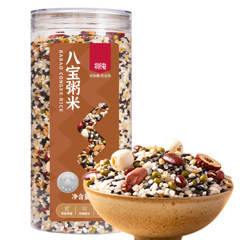 北纯 精制八宝粥米-(罐装)730g高清大图