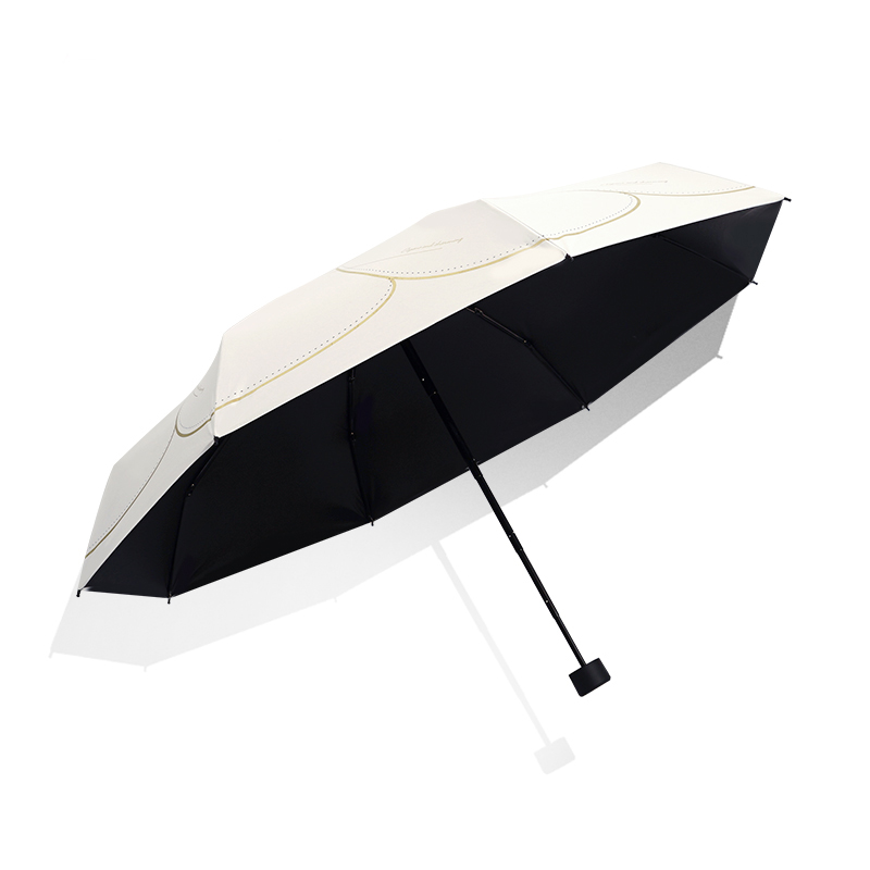 红叶伞小巧便携黑胶太阳伞遮阳伞防晒防紫外线雨伞女晴雨两用伞高清大图