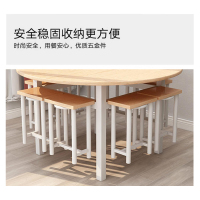 凤凰泾餐桌学校食堂小吃店快餐桌椅饭堂橡木色圆桌1200*750