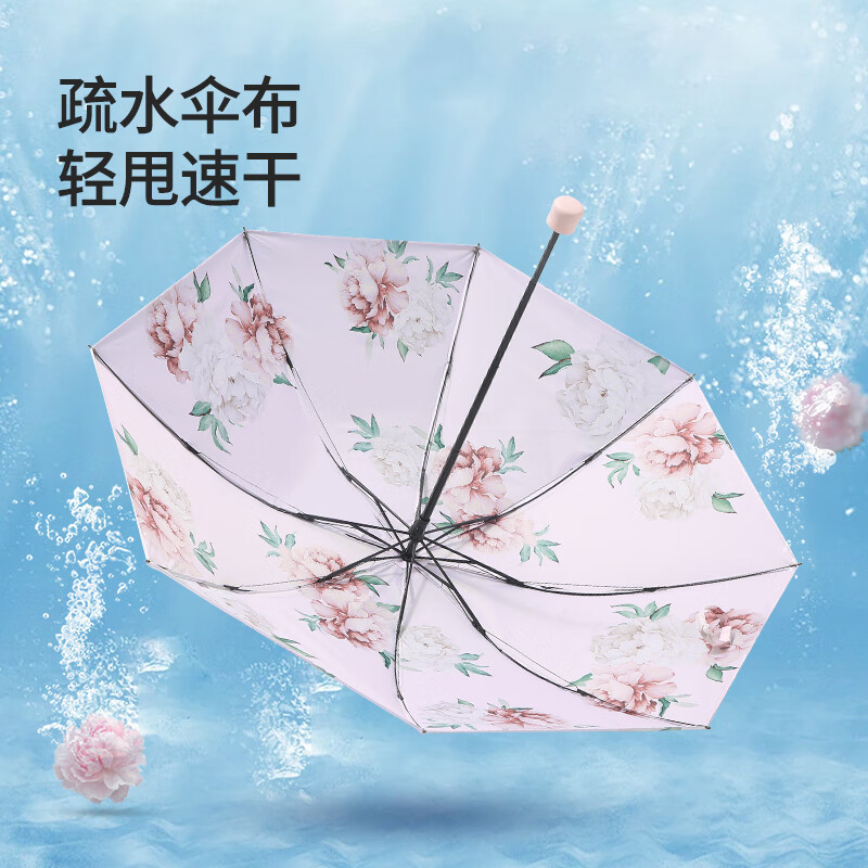 天堂 双层防晒防紫外线太阳伞遮阳伞中国风晴雨伞两用男女士 38066E暄妍