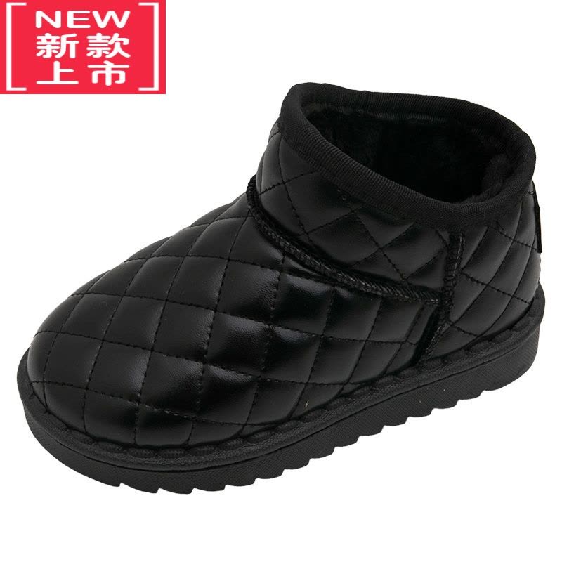 可莉允儿童雪地靴2022冬季新款男童大棉冬鞋女童靴子短靴雪地棉防水防滑图片