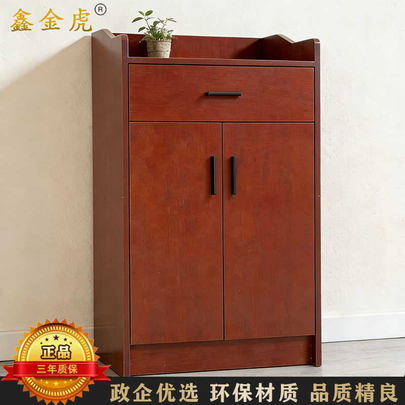 鑫金虎 简约现代餐边柜厨房储物柜北欧风碗柜家用茶水柜 红棕色60cm高清大图