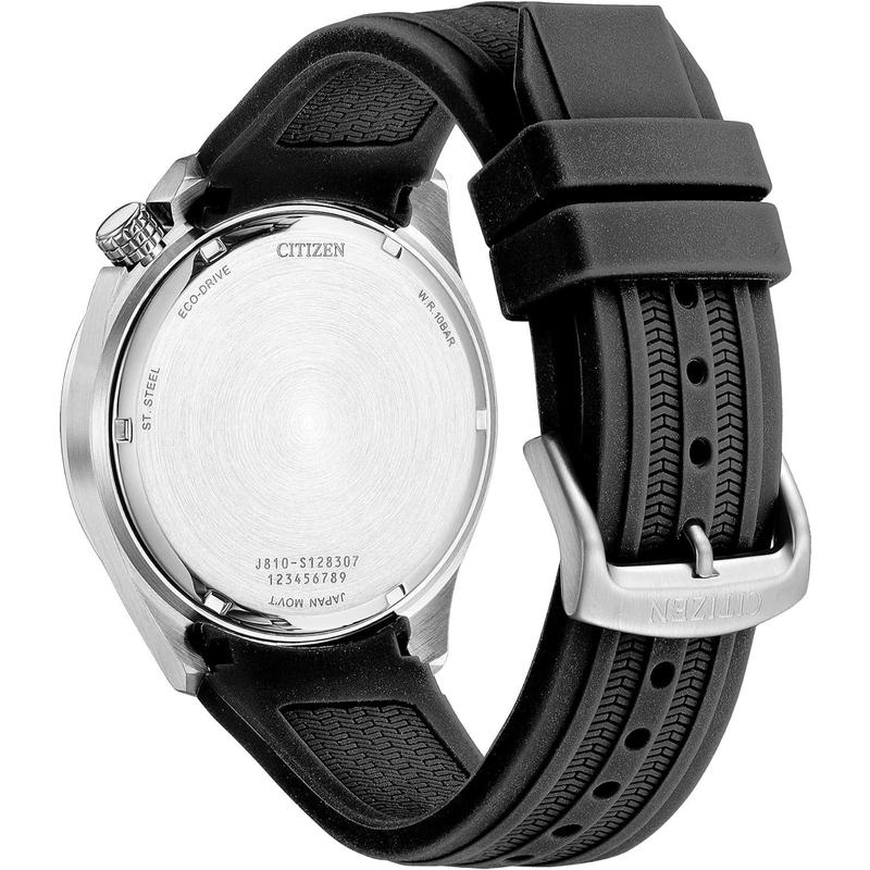 Citizen西铁城光动能黑盘黑带不锈钢男士运动休闲防水米商务石英高清大图