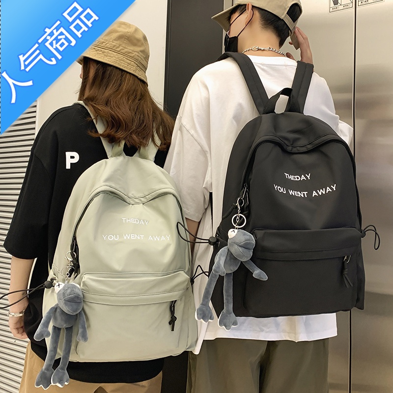 封后ins港风情侣书包女韩版日系高中大学生背包初中生大容量双肩包男学生书包