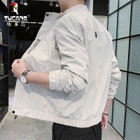 啄木鸟夹克男装男士2021春秋季新品外套立领新款休闲潮流百搭商务上衣