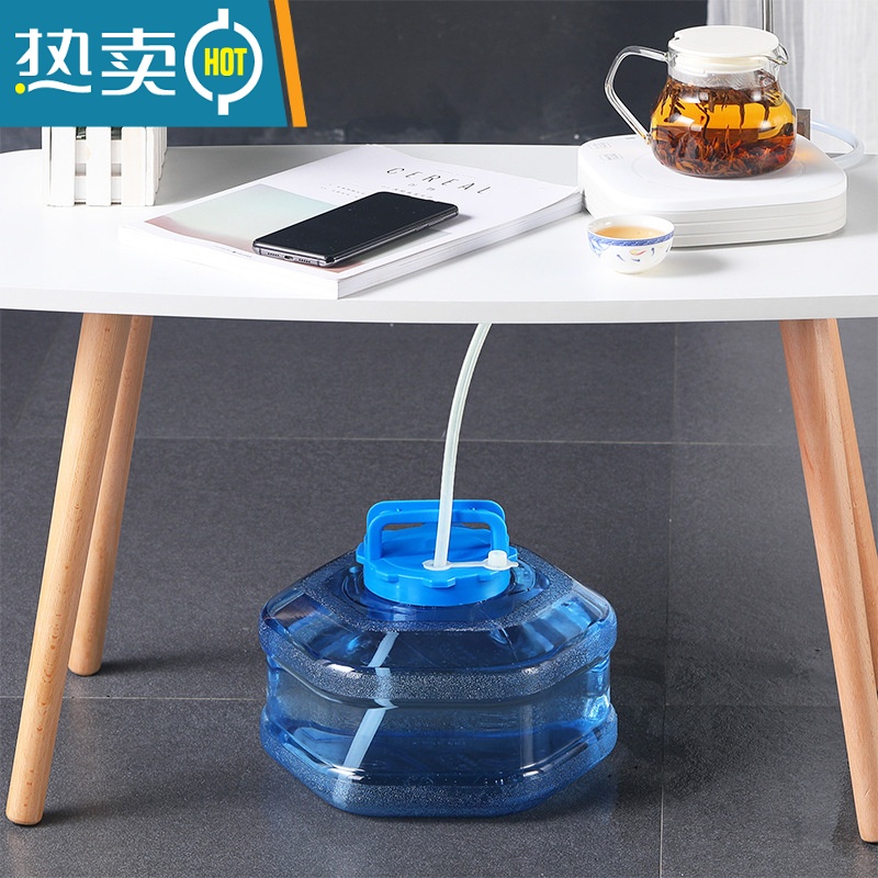 敬平矮水桶方形10升矿泉水桶泡茶专用桶小号宽口家用纯净储水罐车载 5.5L 蘑菇桶高清大图