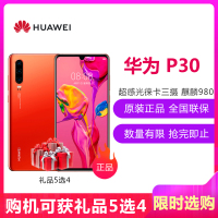 华为（HUAWEI） 华为 P30 8GB+128GB 赤茶橘 移动联通电信4G全网通 麒麟980智能芯片 未来影像超感光徕卡三摄 AI拍照 双卡双待华为手机