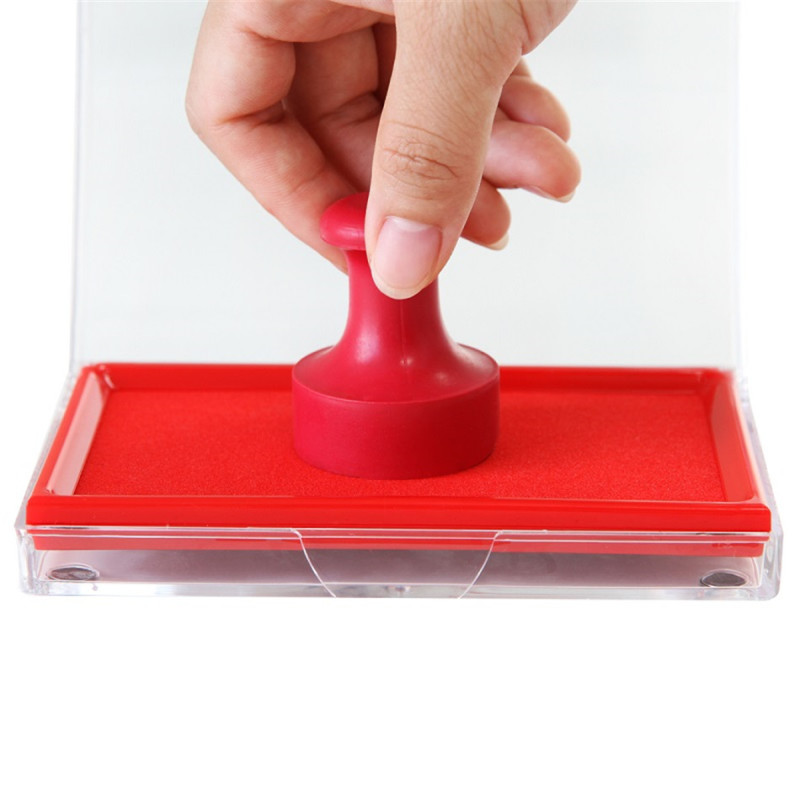 得力9864 137*88mm方形快干印台/印泥/速干印台/财务用品/红色(2个/盒)