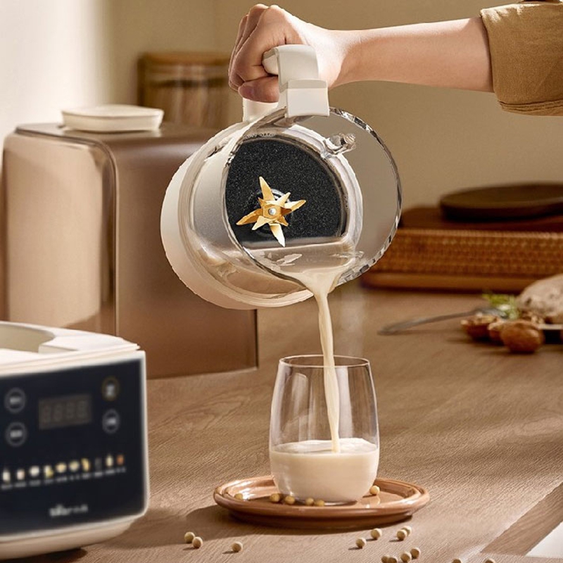 小熊(Bear)PBJ-F14K8 触控 10叶钛金刀 低音降噪 1.5L家用豆浆机 五谷杂粮全自动破壁机高清大图