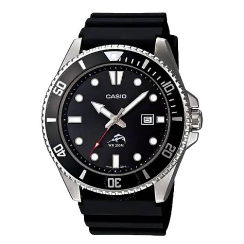 卡西欧casio石英黑色表盘时尚百搭简约男士手表mdv1061av