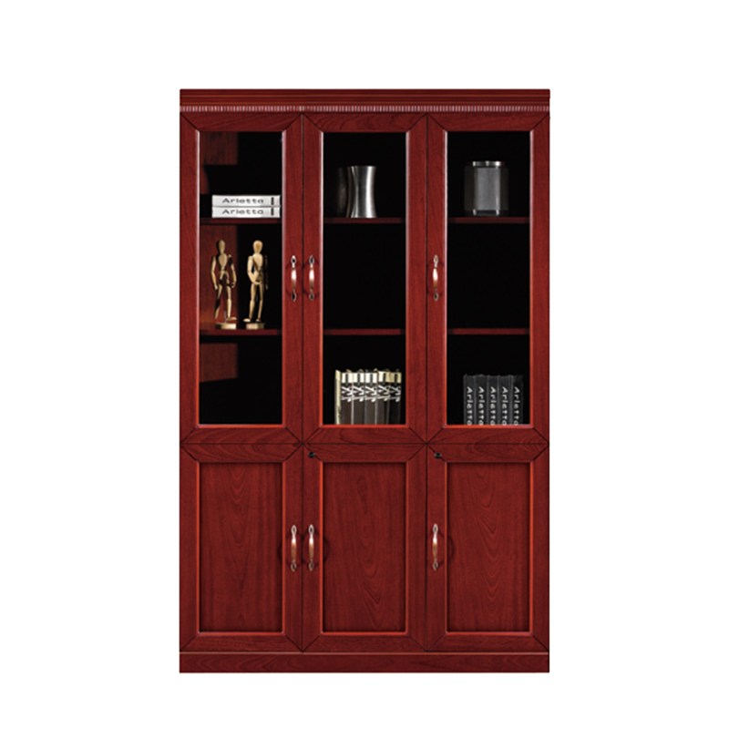 中豫鑫泽 ZYXZ4052427木质文件柜油漆贴木皮资料柜书柜 三门