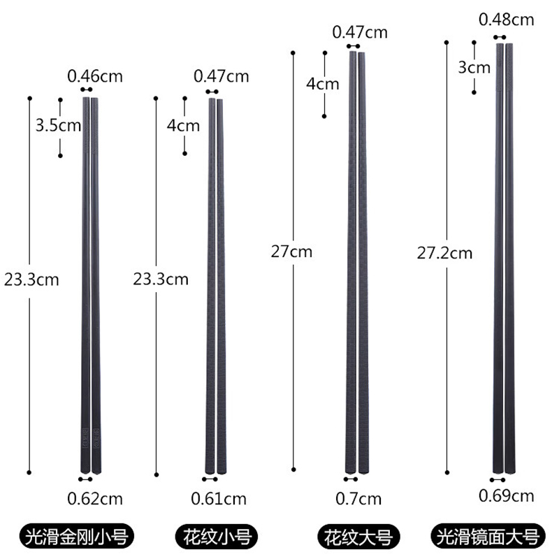 谦星 Z-23605234 合金防滑非实木筷子 23.5cm花纹款 100双/组(组 )高清大图