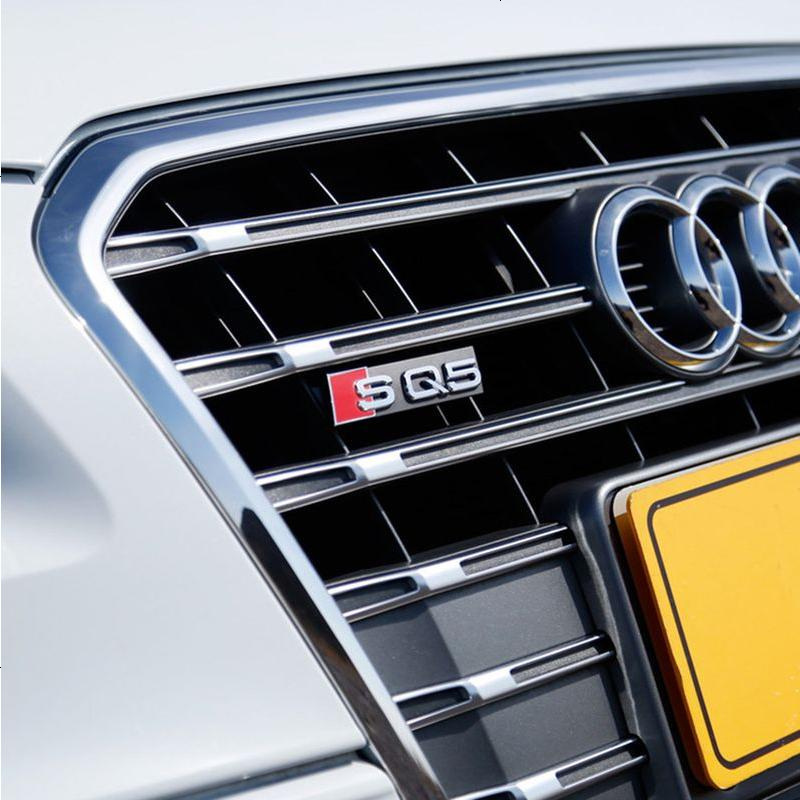 中网标专用于奥迪a4la6l改装s3s4s5s6sq3sq5尾标车贴标志