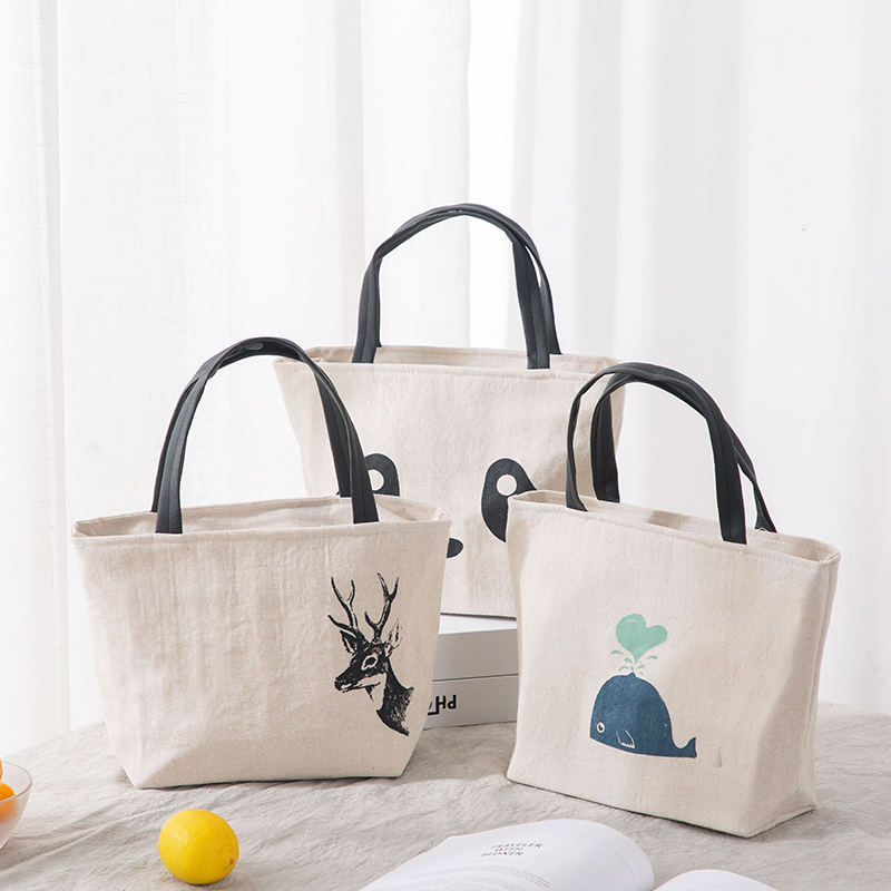 加厚日式铝箔便当袋 上班族手提带饭包学生卡通午餐饭盒保温袋子