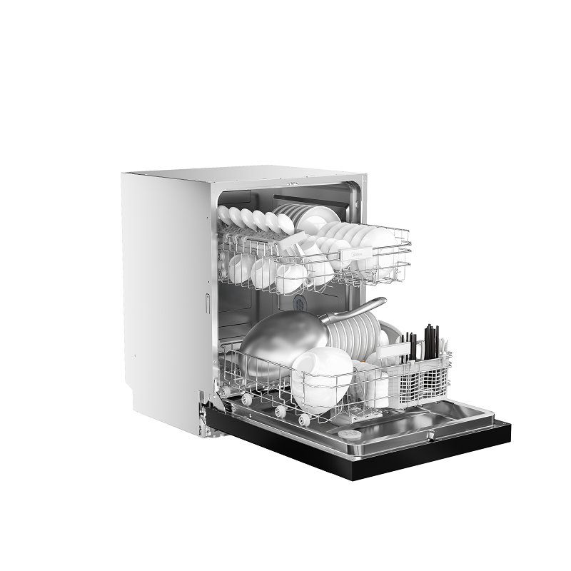 美的(Midea)14套家用嵌入式全自动洗碗机S55变频热风烘干Ag+抑菌四星级消毒除菌智能WIFI