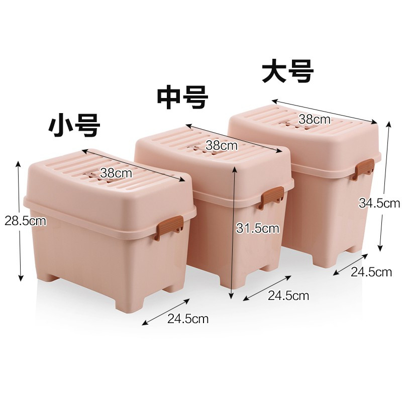 日式多功能玩具收纳箱儲物凳储物箱收纳箱塑料床尾换鞋储物凳 三维工匠