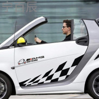 lma 奔驰smart fortwo 汽车贴纸 AMG装饰改装车贴拉花 进口KK材料