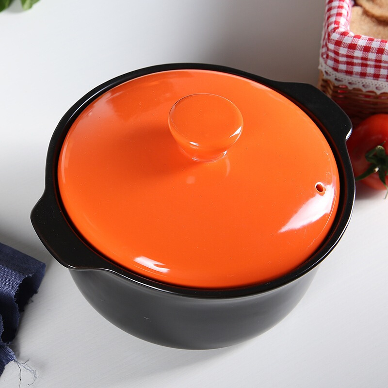 乐享 1.1L-2L汤煲陶瓷健康养味深汤煲1.7L直径20.5耐热有盖砂锅汤韩式时尚炖锅