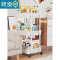敬平小推车家用厨房置物架学生宿舍零食饮料整理架浴室洗漱用品收纳架
