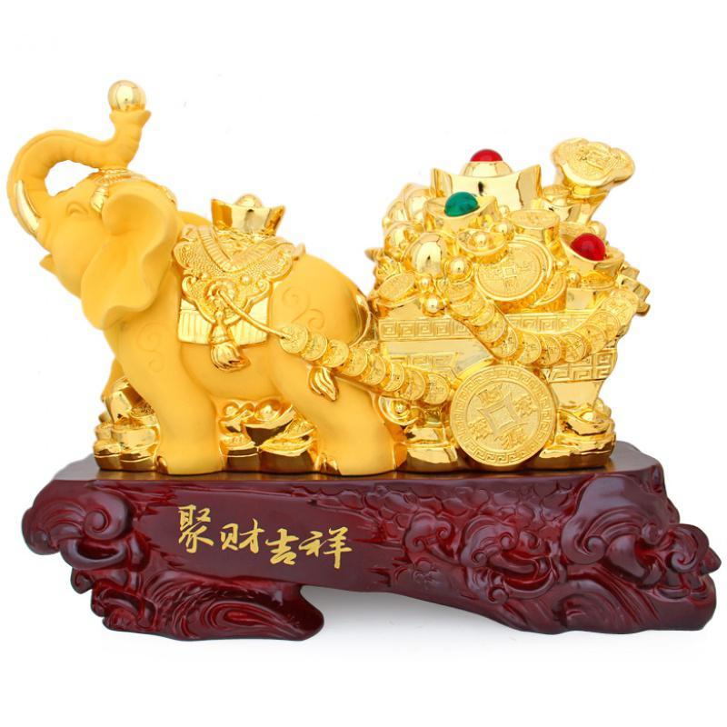 美帮汇大象摆件象拉工艺品现代简约客厅酒柜装饰乔迁礼品