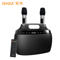 [春节可发货]RHM皇马K999便携式户外K歌家庭KTV广场舞音箱无线u段话筒麦克风手机唱歌手提蓝牙音响低音炮
