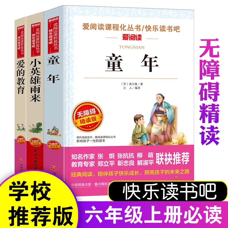 爱阅读 爱的教育 童年书高尔基爱的教育书小英雄雨来鲁滨逊漂流记汤姆索亚六年级书