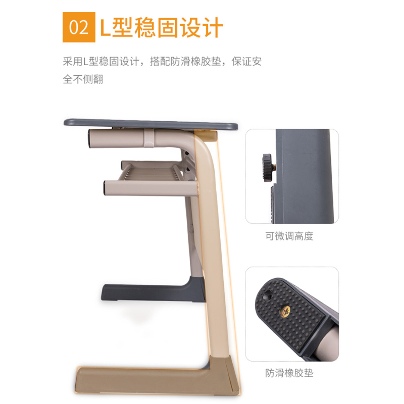 HiBoss学校单人双人课桌椅中小学生家用小学教室桌椅培训儿童学习桌 椅子带靠背桌椅